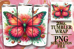 Lively Evenings 20oz tumbler wrap, Butterfly Product Image 1