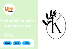 Textured Botanical Monogram Product Image 1