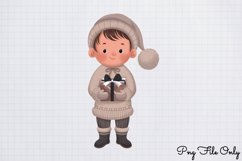 Cute Boho Christmas Watercolor Clipart Bundle Product Image 12