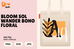 Bloom Sol Wander Boho Floral Monogram Product Image 1