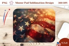 Patriotic Mouse Pad Design, American Flag Mouse Pad Wrap Product Image 1