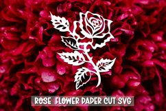 Rose Flower SVG I Rose Flower Vinyl Decal, Paper Cut Rose Product Image 1