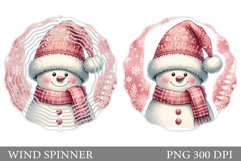 Cute Snowman Wind Spinner. Christmas Wind Spinner Design Product Image 1