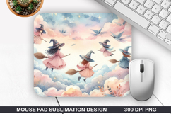 Witch Mouse Pad, Halloween Mouse Pad PNG Design Product Image 1