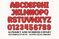 Christmas Alphabet png clipart, christmas letters doodle Product Image 5