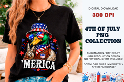 'Merica Duck PNG | Patriotic Mallard Sublimation DTF Product Image 10