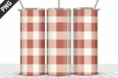 Pink Plaid Tumbler Design | Valentine's Day Tumbler Wrap Product Image 4