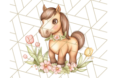 Cute Animals with Tulips PNG, Spring Flower Clipart Download Product Image 3