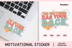 Motivational Quote Sticker SVG | The Universe Has Your Back Product Image 1