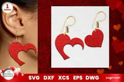 Valentine's Day Hearts Earrings Laser Cut | Jewelry Product Image 1