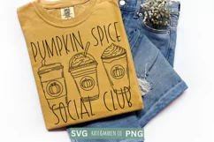 Pumpkin Spice Social Club SVG | Funny Fall SVG | Coffee PNG Product Image 1