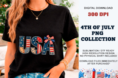 4th of July Faux Patchwork USA PNG | Sublimation DTF Product Image 11