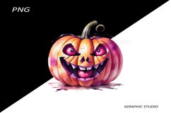 Halloween Pink Pumpkin Clipart Product Image 1