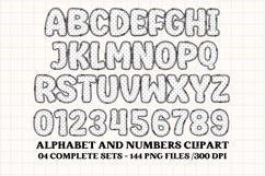 Shabby Chic letters doodle, shabby chic png alphabet clipart Product Image 5