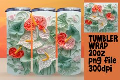 3D Flower Hole Design for 20oz Tumbler Sublimation Product Image 1