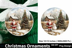 Christmas Ornaments PNG Round Sign PNG, Christmas Round Sign Product Image 1