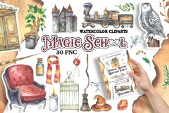 Magic school watercolor clipart Product Image 1