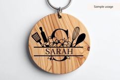 Kitchen Split Monogram svg Bundle - 26 Letters Product Image 11