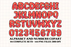 Christmas Alphabet png clipart, christmas letters doodle Product Image 5