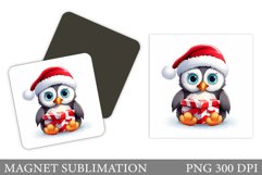Cute Christmas Penguin Magnet Sublimation Product Image 1