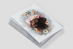 Whimsical Floral Pet Watercolor Art Product Image 1