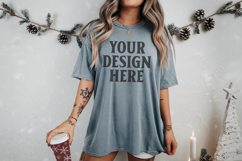 Bay Christmas Comfort Colors 1717 TShirt Mockup,cc1717 mock Product Image 1