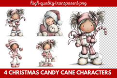 Christmas Candy Cane Characters Clipart Product Image 1