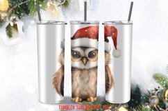 Christmas Santa Owl Tumbler Sublimation Designs Product Image 3