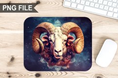 Aries Zodiac Sublimation Mouse Pad PNG Design Product Image 1