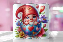 Cute Gnome Easter Tumbler Wrap Sublimation Design Product Image 1
