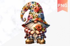 Floral Gnome Sublimation - Clipart PNG Bundle Product Image 12