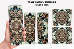 Flower Skinny Tumbler 20oz Wrap Design, Animal Tumbler Wrap Product Image 1