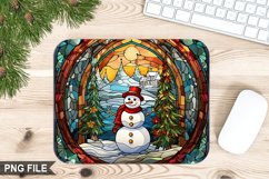 Christmas Snowman Sublimation Mouse Pad PNG Design Product Image 1