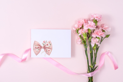 Blush Pink Rose Coquette Bow Clipart Product Image 10