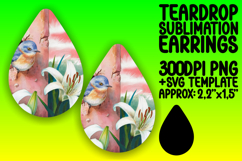 Whimsical Teardrop Earrings Design Template , Animals In Wal Product Image 1