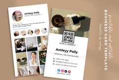 Esthetician Business Card Template Canva | Modern Skincare Product Image 2