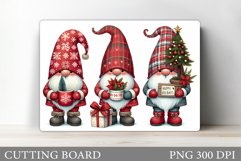 Cute Gnome Cutting Board. Christmas Cutting Board Design Product Image 1