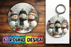 Gingerbread Man Round Design Keychain Holiday Sublimation Product Image 1