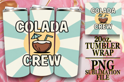 Serene days 20oz tumbler wrap, Retro Food Product Image 1