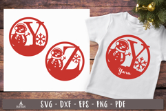 Snowman Letter Monogram SVG Christmas Alphabet bundle Product Image 8