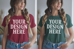 Bella Canvas 3001 Couple Mockup , BC3001 Couple mockup Product Image 1