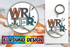 Cozy Circle Keychain Design PNG, Profession Product Image 1