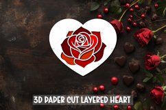 Paper Cut Valentine Layered Heart SVG Product Image 1