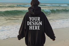 Black Gildan 18500 Hoodie Mockup, G18000 Hoodie Model mockup Product Image 1
