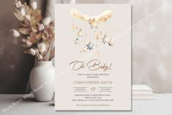 Gender neutral boho rusty stars toys Baby Invite ZB61 Product Image 2