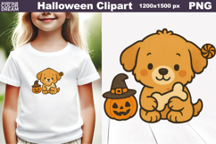 Cute Halloween Puppy Clipart | PNG for Shirts and Gifts Product Image 1