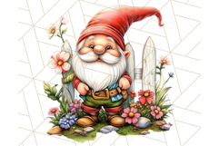 Summer Garden Gnomes Clipart PNG, Summer Country Gnomes Png Product Image 3