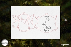 Round Nativity Ornaments Laser Cut | Bible Quotes | SVG Product Image 3