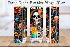 Skeleton tarot cards Tumbler wraps BUNDLE PNG, 20 oz. Product Image 14