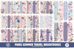 Paris Summer Travel Brushtrokes Clipart Product Image 1